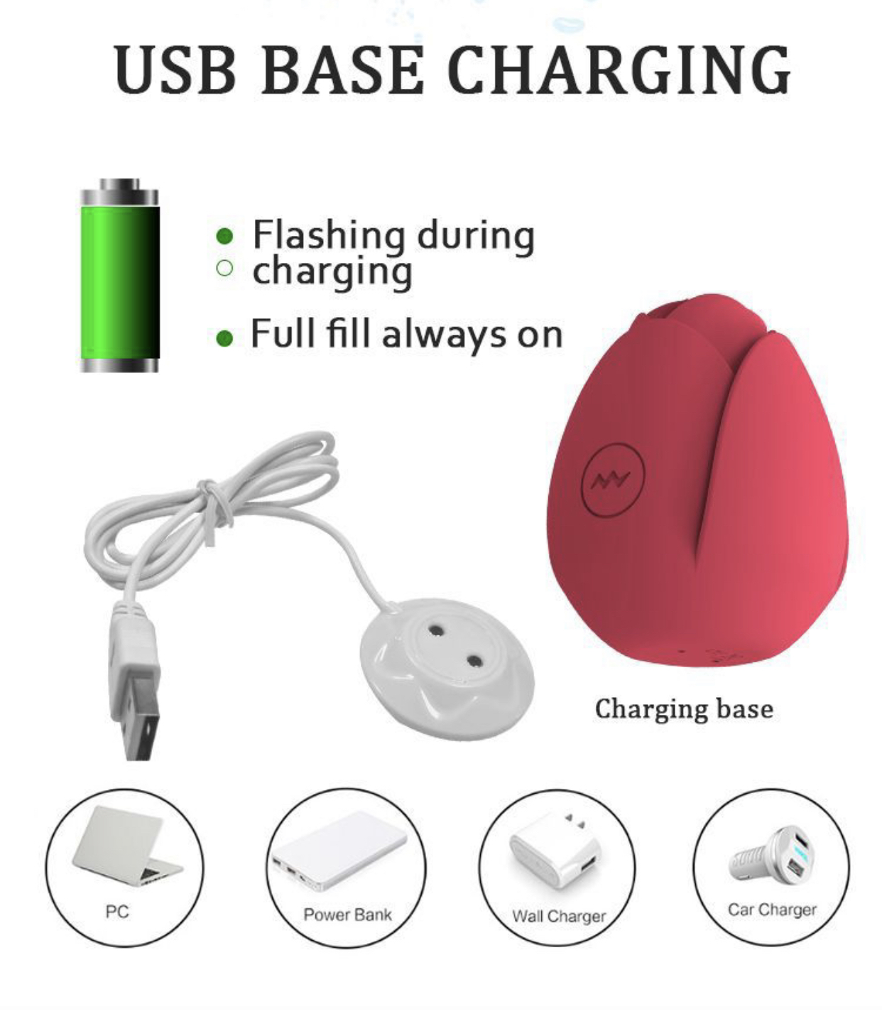 [ไข่สั่น]-ดอกกุหลาบ แบบดูด (ชาร์จ) - Image 7